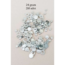 Birsence Oya Abiye Bileklik Kolye Pleksi Metalik Plastik Pul Gümüş Renk 24 Gram 210 Adet - BNC570