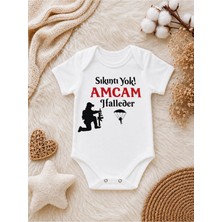 Perfect Mega Store Sıkıntı Yok Amcam Halleder Baskılı Bebek Zıbını – Eğlenceli Amca Temalı Kız Erkek Bebek Body