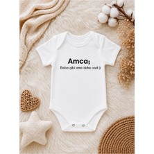 Perfect Mega Store Amca Baba Gibi Ama Daha Cool Baskılı Bebek Zıbını – Eğlenceli Amca Temalı Kız Erkek Bebek Body