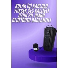 Birsence Makaralı Bluetooth Kulakiçi Yaka Kulaklığı Kablosuz Kulaklık