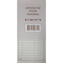 Cem Küçük Numaralı Adisyon Fişi 12 Li (1 Paket 12 Adet) Turuncu