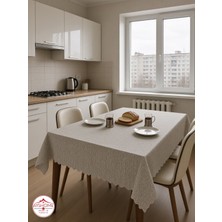 Ayspar Masa Örtüsü 150X170 cm Keten Desenli