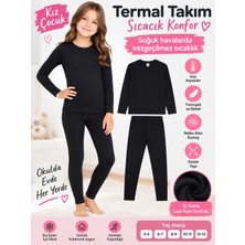 Tutku  Kız Çocuk Siyah Termal Alt Üst Takım