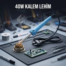 Nemere İthalat 40W Kalem Lehim Makinesi - Elektrikli - Mavi Renk Nemere Ithalat