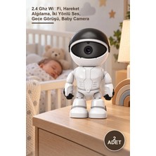 Yenilig 2 Adet Robot Bebek Kamerası – 2.4 Ghz Wi‑fi, Hareket Algılama, Iki Yönlü Ses, Gece Görüşü, Baby Camera