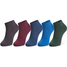 Ttt Erkek Pamuklu Patik Çorap 5'li Paket 39-44 | Dikişsiz Burun, Koku Karşıtı, Nefes Alan Kısa Konç Sneaker Çorabı — Beden: 39-44, Renk: Çok Renkli 5'li