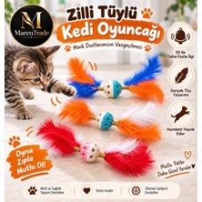 Maren Trade Zilli Tüylü Kedi Oyuncağı – Eğlenceli ve Hareketli Kedi Topu