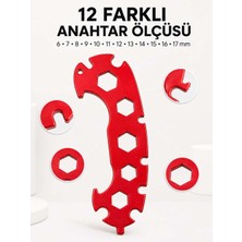 Birsence Kompakt Çok Amaçlı Bisiklet Anahtarı 12 Ölçülü Taşınabilir Bisiklet Bakım Aleti