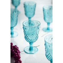 Birsence Akrilik Aquamarin Tekli Kadeh & Su Meşrubat Kahve Yanı Bardağı 450 ml ( Cam Değildir )