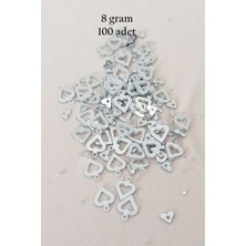 Birsence Oya Abiye Bileklik Kolye Pleksi Metalik Plastik Pul Gümüş Renk 8 Gram 100 Adet - BNC511