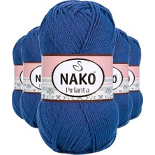 Birsence 5 Adet Pırlanta Amigurumi El Örgü Ipi Yünü Koyu Mavi 10084
