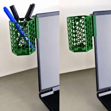Birsence 3D Baskı Monitor Kalemlik - Petek Desenli Laptop Kenar Altıgen Kalemlik-Yeşil