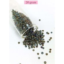 Birsence Dökme Cam Kum Boncuk (8/0) 3 mm - 20 Gram - Alacalı Renk - BNC151