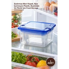 Yenilig 1 Adet Kare Saklama Kabı Seti – Sızdırmaz Mavi Kapak, Bpa Içermeyen Plastik, Buzdolabı ve Piknik Için Food Storage