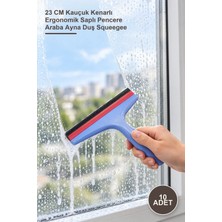 Yenilig 10 Adet Cam Sileceği – 23 cm Kauçuk Kenarlı Ergonomik Saplı Pencere Araba Ayna Duş Squeegee