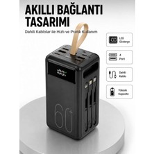Birsence Tüm Cihazlarla Uyumlu LED Fenerli 4 Çıkışlı Powerbank Yeni Nesil