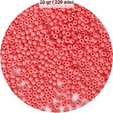 Birsence Pembe Renk 4 mm Yaklaşık 220 Adet/20 Gram Cam Boncuk Oya Yazma Bileklik ve Kolye