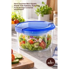 Yenilig 5 Adet Derin Saklama Kabı Seti – Hava Geçirmez Mavi Kapaklı Plastik Gıda Saklama, Sızdırmaz, Food Storage Container