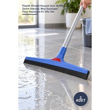Yenilig 2 Adet Yer Sileceği Çekpas – Plastik Gövdeli Kauçuk Uçlu 40 cm Zemin Sileceği, Mop Squeegee Floor Squeegee Ev Ofis Oto