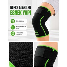Birsence Diz Destekleyici Spor Dizlik Esnek Örme Kumaşlı Ayarlanabilir Üst Bantlı