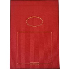 Meteksan Prestij 17X24 cm Dokulu Karton Kapaklı Bloknot, 150 Yaprak, Düz, Kırmızı