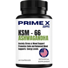 Primexsupps Ksm-66 Kök Ekstresi - 500 Mg -60 Kapsül