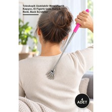 Yenilig 4 Adet Teleskopik Sırt Kaşıyıcı – Teleskopik Uzatılabilir Metal-Plastik Kaşıyıcı, El Figürlü Uçlu, Karışık Renk, Back Scratcher