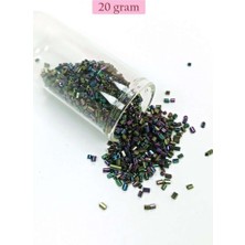 Birsence Kesme Cam Boncuk 2mm - 20 Gram - Parlak Alacalı -BNC304
