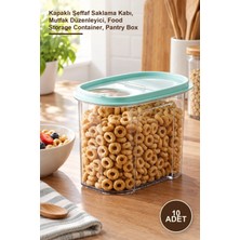 Yenilig 10 Adet 1.2 Lt Erzak Kutusu – Kapaklı Şeffaf Saklama Kabı, Mutfak Düzenleyici, Food Storage Container, Pantry Box