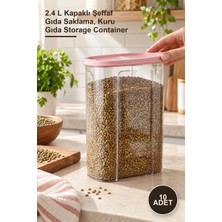 Yenilig 10 Adet Erzak Saklama Kabı – 2.4 L Kapaklı Şeffaf Gıda Saklama, Kuru Gıda Storage Container