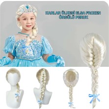 Birsence Platin Altın Dore Renk Karlar Ülkesi Elsa Frozen Peruğu Çocuk Boy