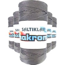 Birsence 5 Adet Polyester Makrome Ipi 423 Gri 100 gr