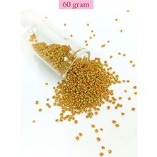 Birsence Dökme Cam Kum Boncuk (11/0) 2 mm - 60 Gram - Sarı Turuncu - BNC066