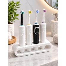 Şarjlı Diş Fırçası Standı 4'lü - Modern Şık ve Pratik Çözüm - Plastik Elektrikli Diş Fırçası Standı