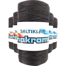 Birsence 5 Adet Polyester Makrome Ipi Syh Siyah 100 gr