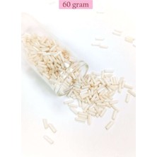 Birsence Uzun Boru Kesme Boncuk Çap 2mm Uzunluk 10 mm - 60 Gram - Açık - BNC298