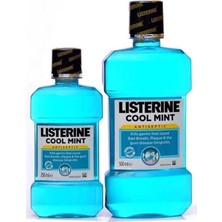 2 Adet Listerine Ağız Bakım Suyu Cool Mint Set 500 ml & 250 ml