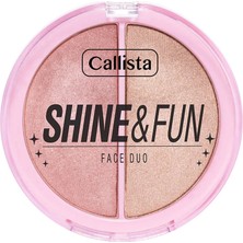 4 Adet Callista Shine & Fun Face Duo Allık & Aydınlatıcı Paleti 130 Shine Squad 1 Adet