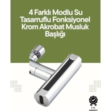 Birsence Krom Musluk Başlığı | 4'ü 1 Arada Su Çıkışı | Kolay Montajlı