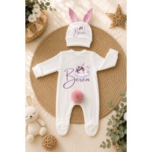 Perfect Mega Store Kişiye Özel Kız Bebek Tulum ve Bere – Uyuyan Bebek Balon Temalı Isimli Bebek Tasarımı