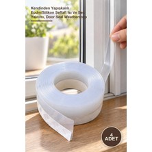 Yenilig 4 Adet 3 Metre Kapı Pencere Rüzgar Izolasyon Bandı – Kendinden Yapışkanlı Epdm/silikon Şeffaf, Isı ve Ses Yalıtımı, Door Seal Weatherstrip