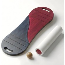 Kırmızı/lacivert Denge Tahtası Balance Roller Board Çift Fonksiyonlu Sörf Eğitim Tahtası Kaykay Eğitim Tahtası 73 x 28 cm – RB11