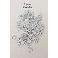 Birsence Oya Abiye Bileklik Kolye Pleksi Metalik Plastik Pul Gümüş Renk 8 Gram 100 Adet - BNC528