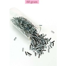 Birsence Uzun Boru Kesme Boncuk Çap 2mm Uzunluk 10 mm - 60 Gram - Siyah Beyaz - BNC290