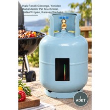 Yenilig 1 Adet Mıknatıslı Tüp Gaz Seviye Ölçer – Hızlı Renkli Gösterge, Yeniden Kullanılabilir Pet Sıvı Kristal, Bütan/propan, Karavan/barbekü