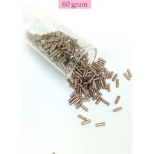 Birsence Uzun Boru Kesme Boncuk Çap 2mm Uzunluk 10 mm - 60 Gram - Koyu Bej - BNC264