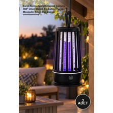 Yenilig 3 Adet Uv Işıklı Sinek Kovucu – Şarjlı Asma Aparatlı Sessiz Çalışma 360° Uzun Menzil Ev Balkon Kamp Mosquito Killer Bug Zapper