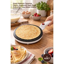 Yenilig 1 Adet Gözleme ve Krep Makinesi – Granit Kaplama Yapışmaz Pişirici, Ergonomik Saplı Pratik Kahvaltılık Crepe Maker Griddle
