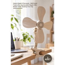 Yenilig 3 Adet Masaüstü Vantilatör – Güçlü Klipsli 5 Pervaneli, 10W Enerji Tasarruflu, Ayarlanabilir Başlık Ofis Bebek Odası Desktop Fan Clip