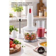 Yenilig 3 Adet Sinbo Elektrikli Blender Seti – 350W Motor, 600 ml Hazne, Paslanmaz Çelik Blender Ayağı Doğrayıcı ve Çırpıcı, Hand Blender Chopper